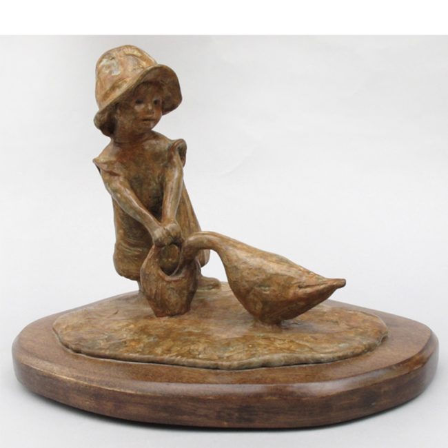 Jane Rankin Sculpture Goose Girls - 1 Bronze