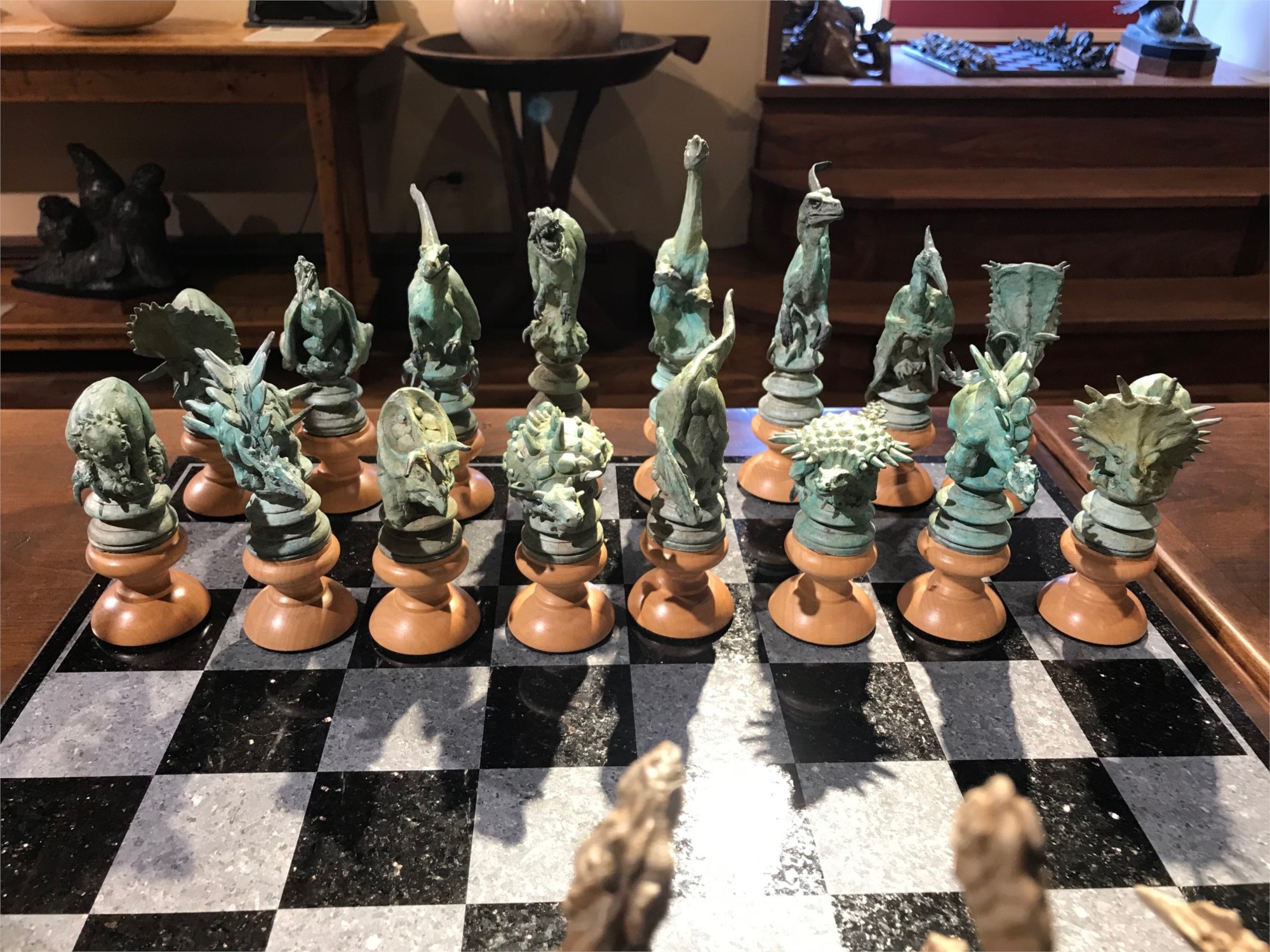 dinosaur chess sets