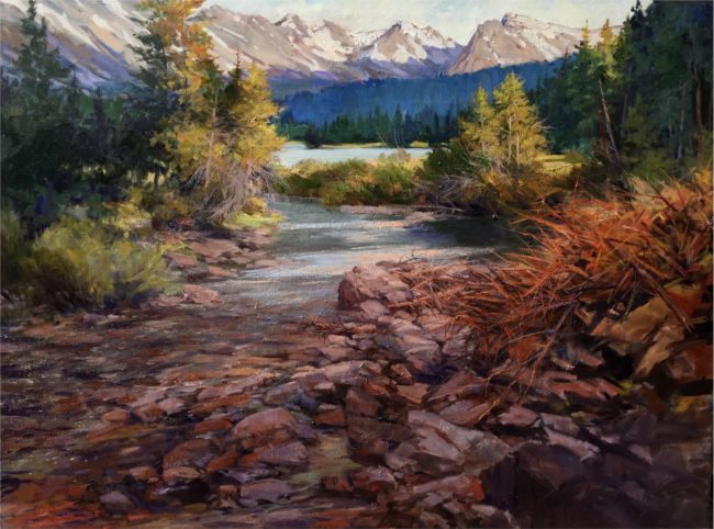 Martha Mans Painting Morning Solitude - Indian Peaks Oil on Canvas