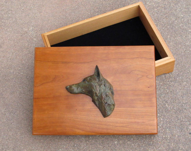 Walter Matia Functional Huntsman Treasure Box - Bronze Fox Bronze & Wood
