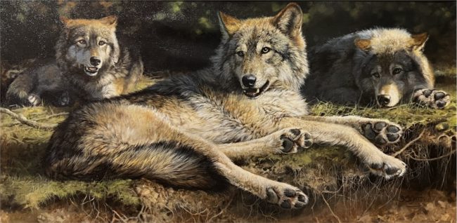 Bonnie Marris Painting Invitation For A Howl Oil on Canvas