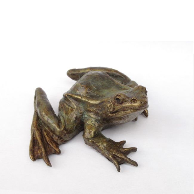 Mark Dziewior Sculpture Leopard Frog II Bronze