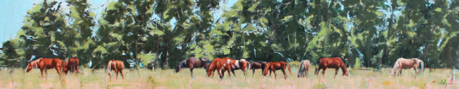 Richard Rodriguez Painting Afternoon Graze Oil on Panel