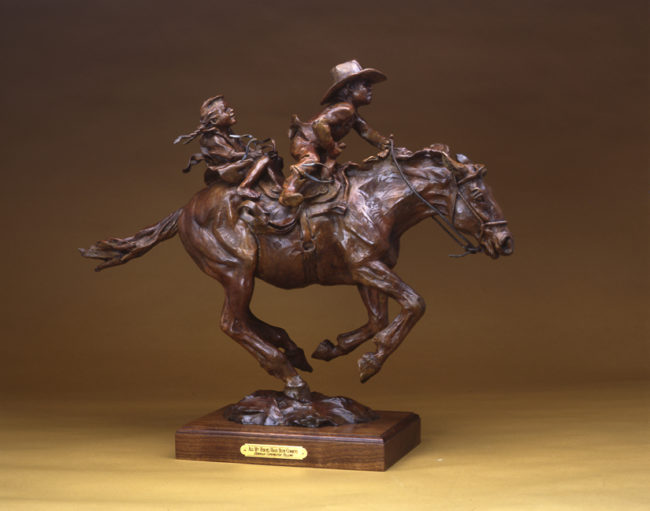 Deborah Copenhaver-Fellows Sculpture My Hero's Have Always Been Cowboys Bronze