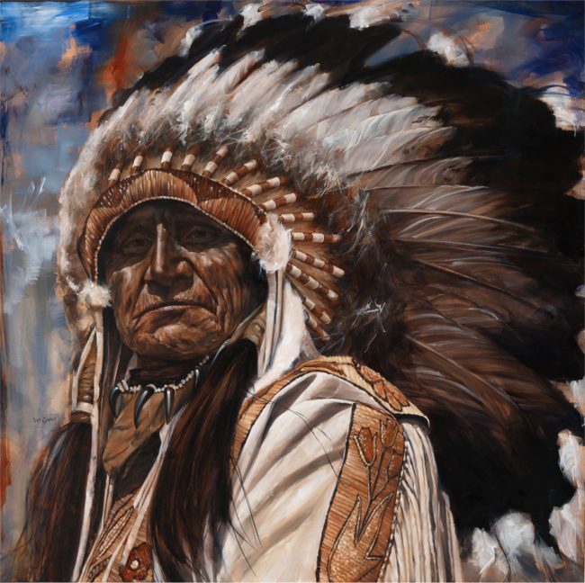 Paul Van Ginkel Painting Elder Wisdom Oil on Canvas