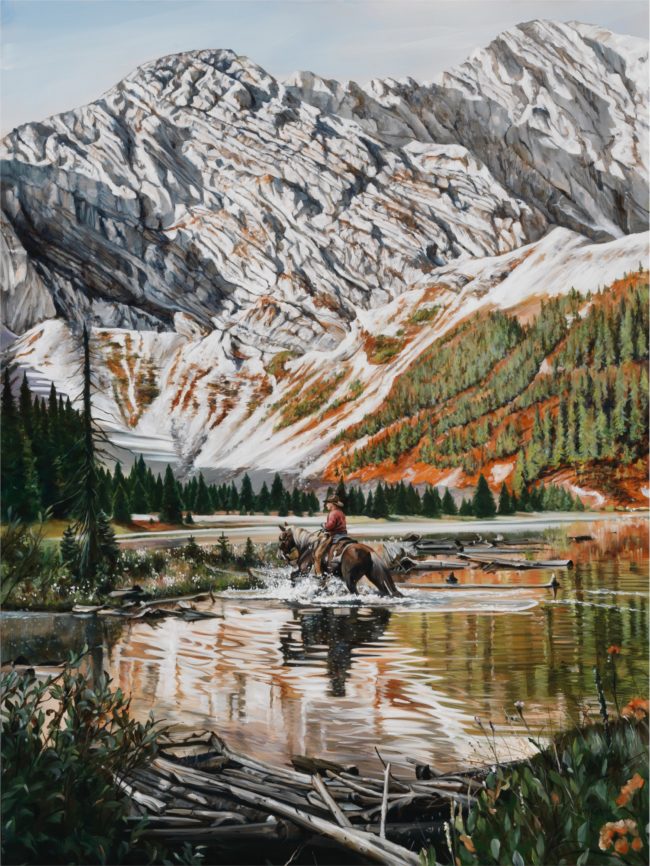 Paul Van Ginkel Painting Saddled in Serenity Oil on Canvas