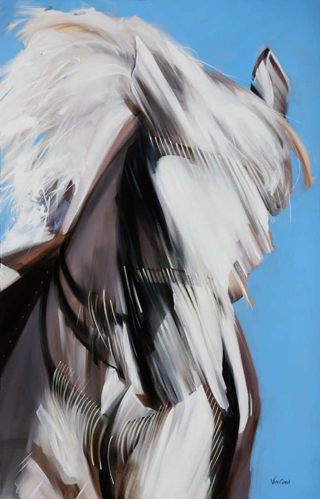 Paul Van Ginkel Painting Stallion Strength Oil on Canvas