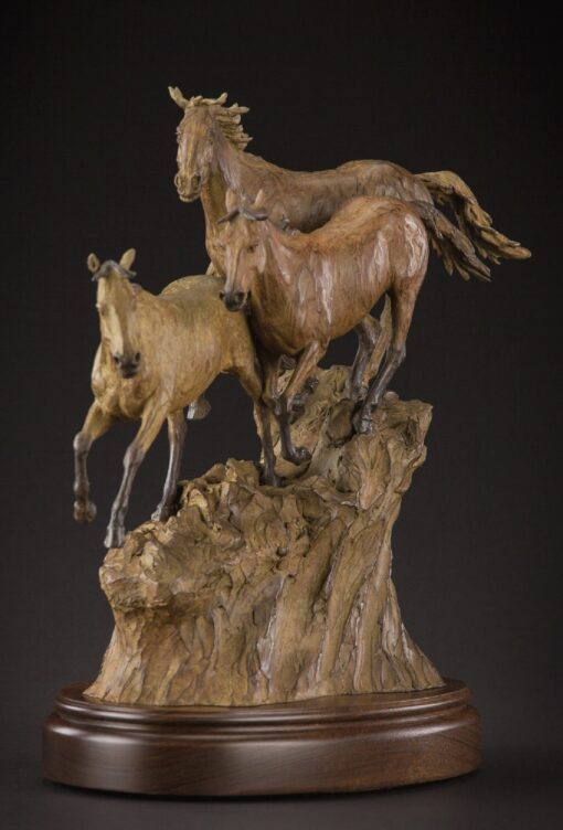 Bill Nebeker CA Sculpture Born To Run Bronze From Foundry