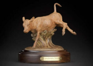 Bill Nebeker CA Sculpture Full of Bull Bronze From Foundry