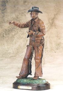 Bill Nebeker CA Sculpture Tallyin' the Stock Market Bronze From Foundry