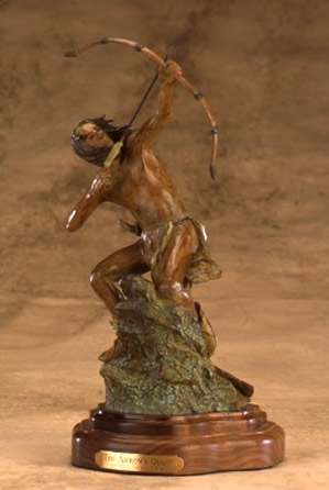 Bill Nebeker CA Sculpture The Arrow's Quest Bronze From Foundry