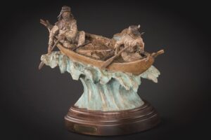 Bill Nebeker CA Sculpture Uncharted Waters Bronze From Foundry