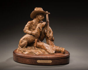 Curt Mattson Sculpture Huntin' Buddies Bronze