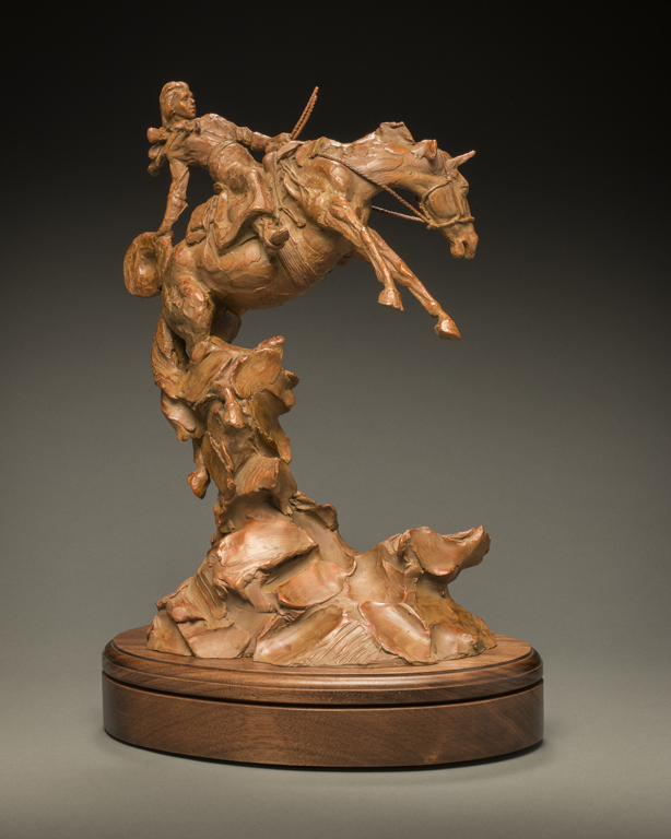 Curt Mattson Sculpture She Knew No Fear Bronze From Foundry