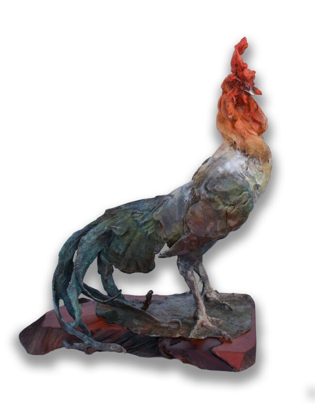 Dan Chen Sculpture The Rooster Bronze