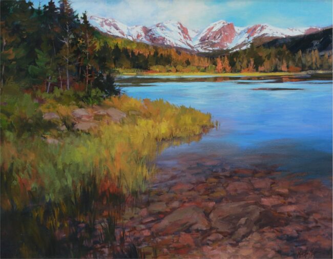 Martha Mans Painting Sprague Lake Oil on Canvas