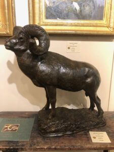 Michael Coleman Sculpture Big Horn Ram Bronze