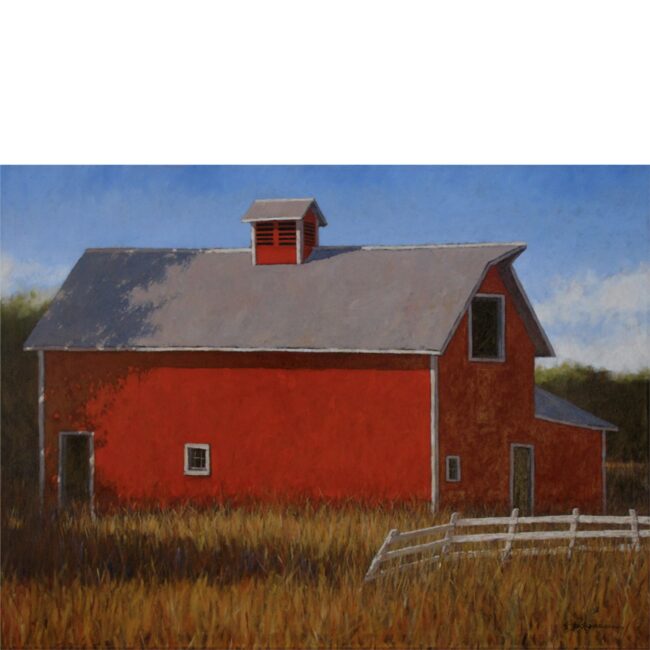 Nathan Solano Painting John's Barn #2 Oil on Canvas