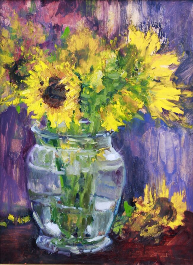 Susie Hyer  Sunflower Sunday Oil on Linen
