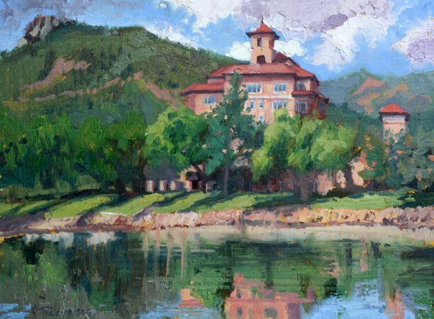 Rita Pacheco Painting Broadmoor West Oil on Board
