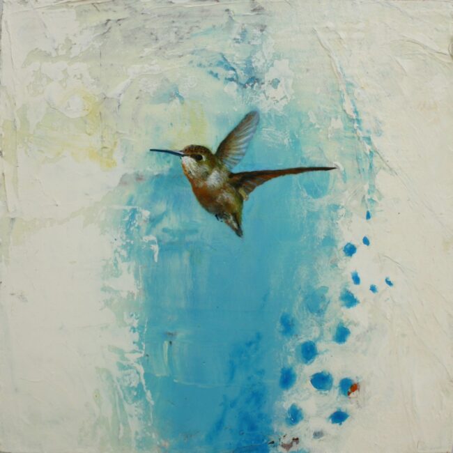 Greg Ragland Painting Gentle Whisper in Blue Acrylic on Panel