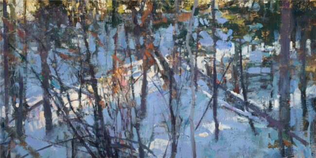 Jared Brady Painting Winter Mosaic Oil on Linen Panel
