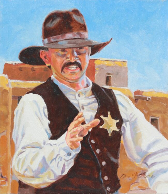 Dean St. Clair Painting The Sheriff Oil on Canvas