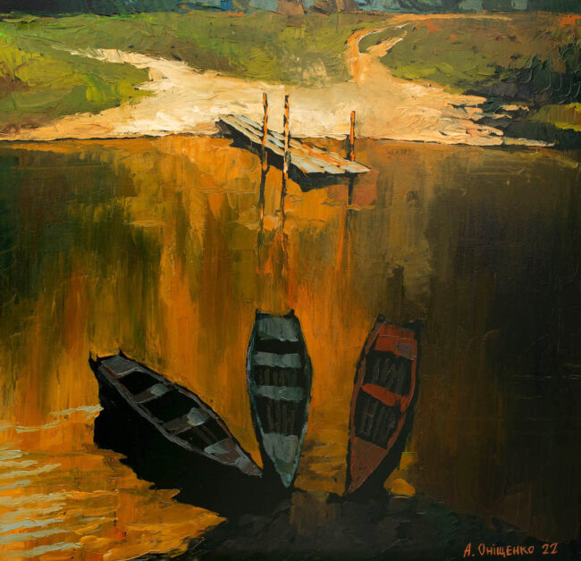 Alexandr Onishenko Painting Meeting Oil on Canvas