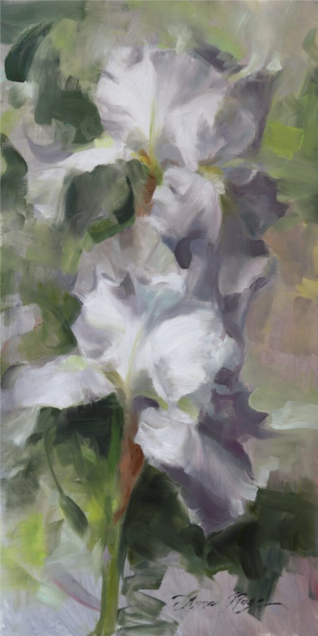 Anna Rose Bain Painting Iris Duet Oil on Linen
