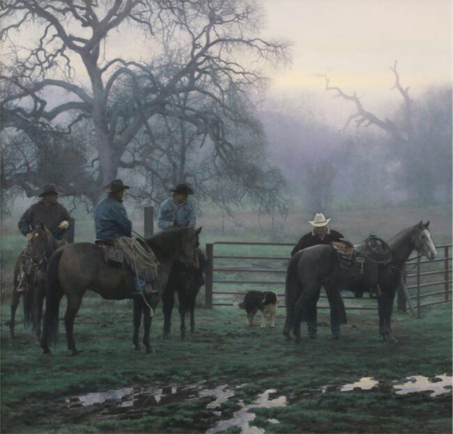 Benjamin Wu Painting Morning on the Ranch Oil on Linen