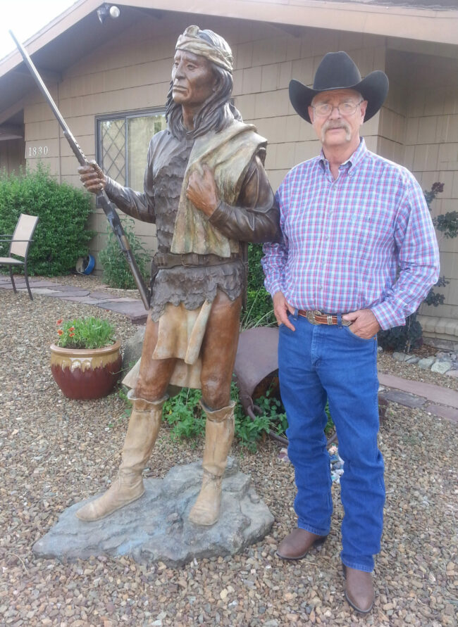 Bill Nebeker CA Sculpture Apache Lookout Bronze From Foundry