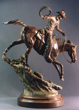 Bill Nebeker CA Sculpture Ridin' The High Lonesome Bronze From Foundry