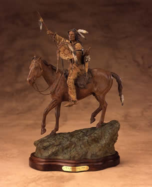 Bill Nebeker CA Sculpture Warrior's Challenge Bronze From Foundry