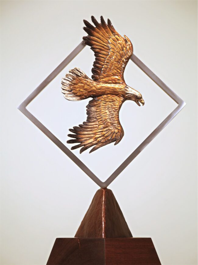 Chris Navarro Sculpture Diamond Flight Bronze