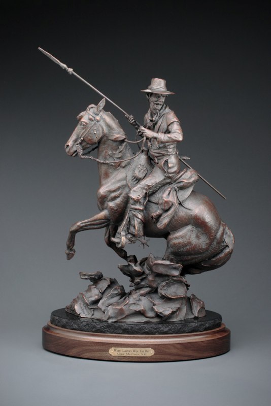 Curt Mattson Sculpture When Lancers Won The Day Bronze From Foundry