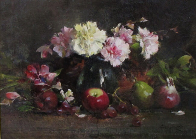 Cyrus Afsary Painting Still Life with Carnations Oil on Linen