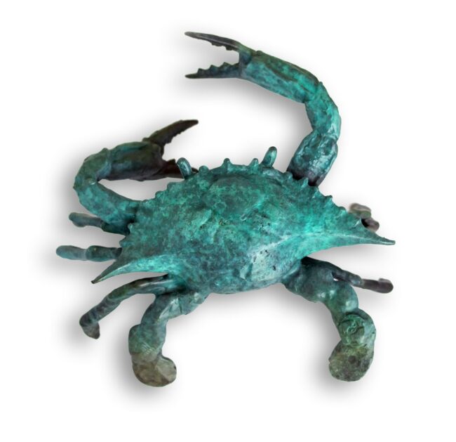 Dan Chen Sculpture Blue Crab Bronze