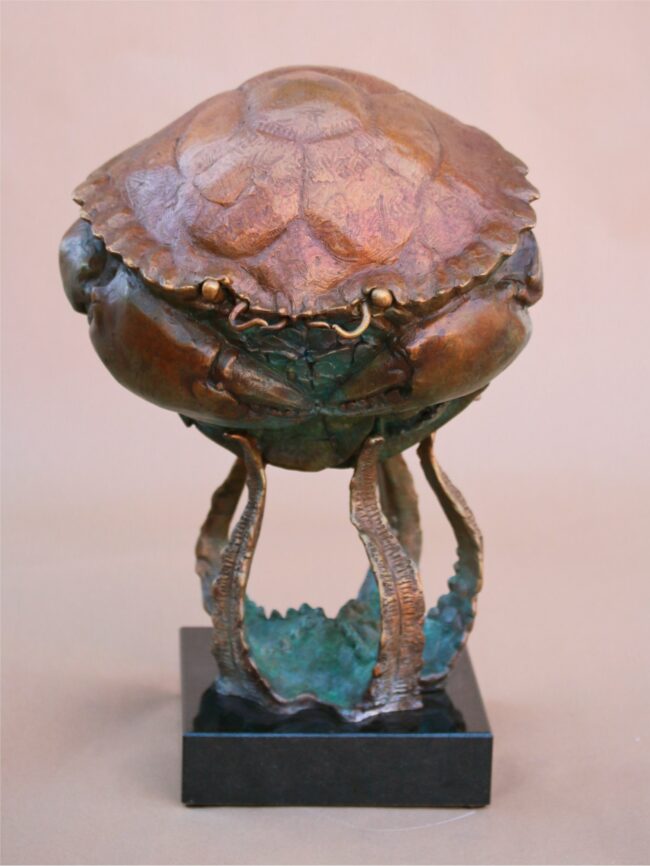 Dan Chen Sculpture Crazy Crab Ball Bronze