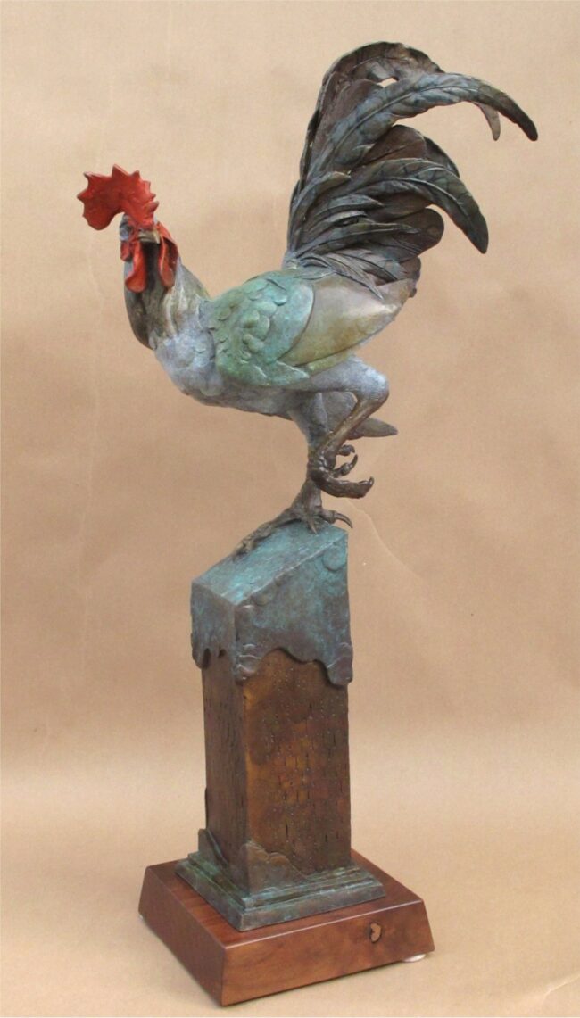 Dan Chen Sculpture Rooster II Bronze