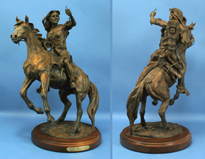 Deborah Copenhaver-Fellows Sculpture New Medicine Arrival of Black Robe Bronze