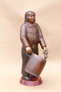 Doug Hyde Sculpture Cochiti Drummer Bronze