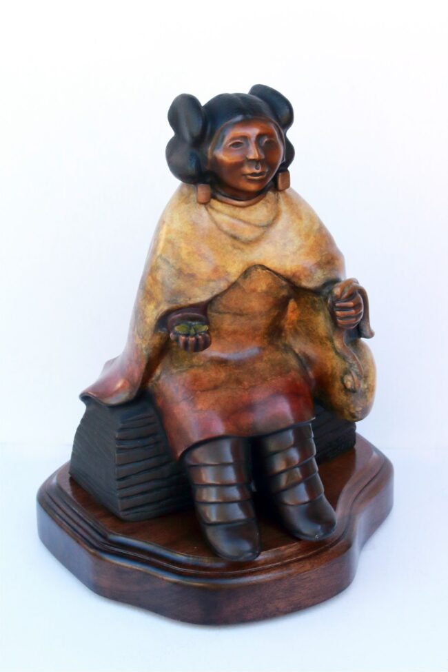 Doug Hyde Sculpture Hopi Canteen Bronze