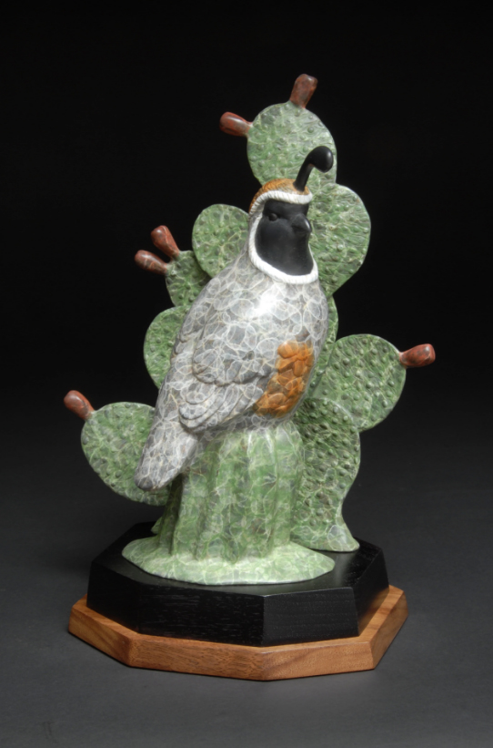 Gerald Balciar Sculpture Cactus Perch Bronze