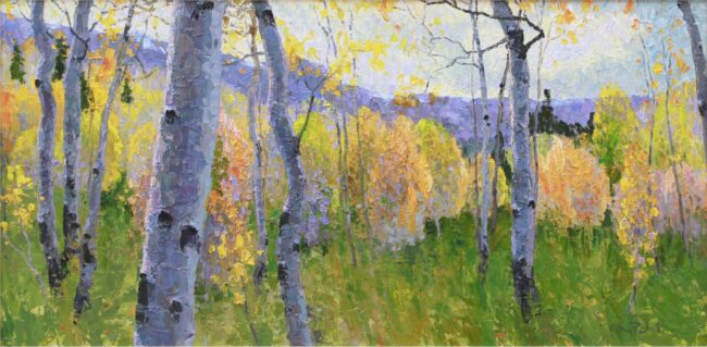 Gregory Packard Painting Lovely Autumn Woods Oil on Panel