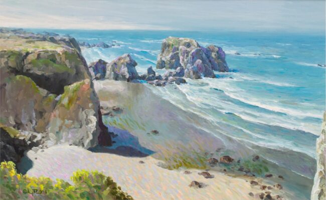 Gregory Packard Painting The Beautiful Pacific Oil on Panel