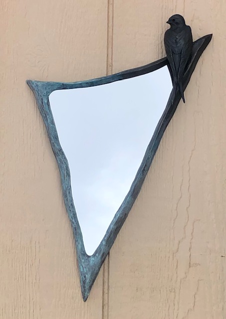 James Moore Sculpture Swallow Mirror Bronze