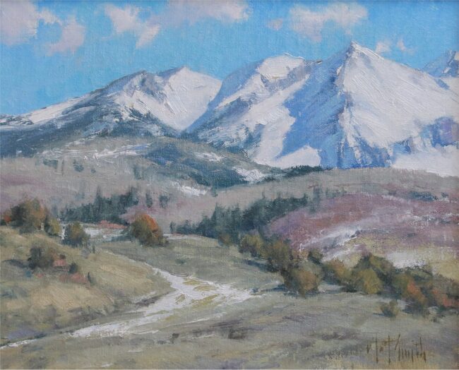 Matt Smith Painting At The Foot of McClure Pass Oil on Linen