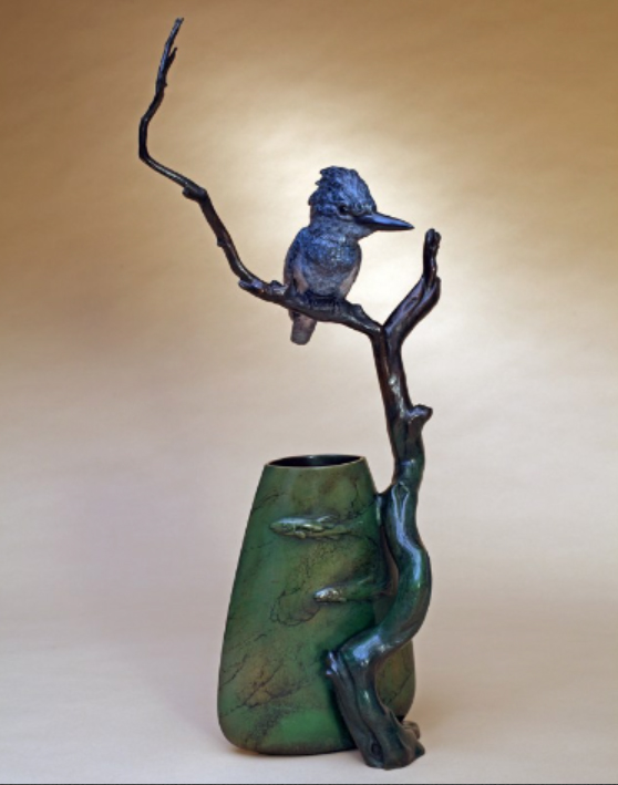 Melissa Cooper Sculpture Kingfisher Bronze