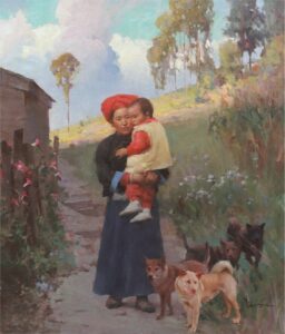 Mian Situ Painting Companionship Oil on Canvas