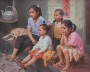 Mian Situ Painting Patience is Virtue Oil on Canvas